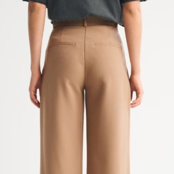 Abercrombie & Fitch Light Grey Women's Sloane Wide Leg Pants (Size 27/4 Long) - Picture 7 of 7